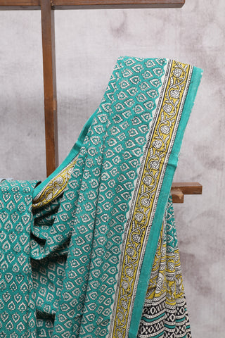 Green HBP Cotton Saree-SRGCS1052