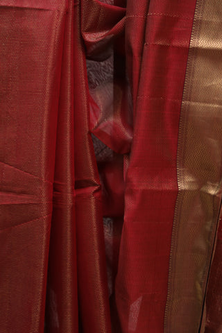 Red Silk Maheshwari Saree - SRRSMS265