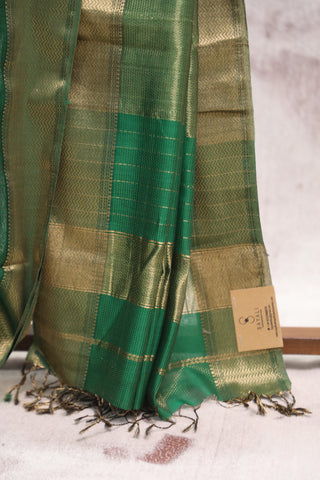 Green Silk Maheshwari Saree - SRGSMS268