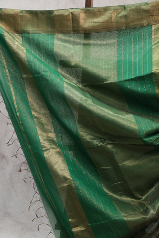 Green Silk Maheshwari Saree - SRGSMS268