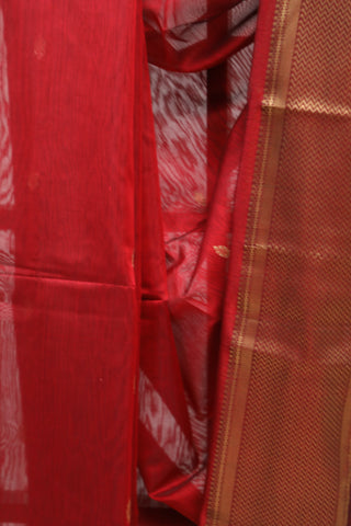 Red Silk Maheshwari Saree - SRRSMS271