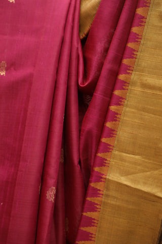 Maroon Raw Silk Saree - SRMRSS482