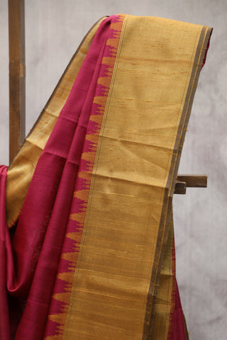 Maroon Raw Silk Saree - SRMRSS482