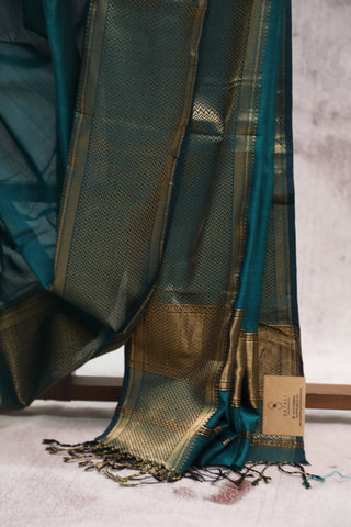 Green Silk Maheshwari Saree - SRGSMS274