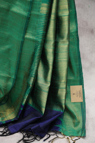 Blue Raw Silk Saree - SRBRSS474