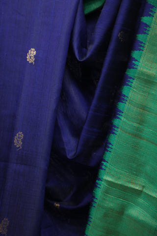 Blue Raw Silk Saree - SRBRSS474