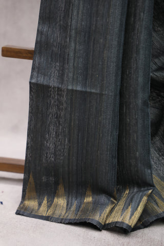 Grey Raw Silk Saree - SRGRSS568