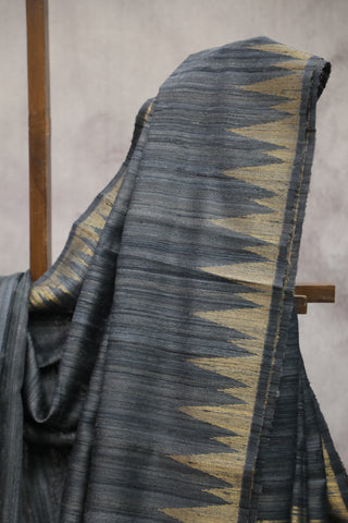 Grey Raw Silk Saree - SRGRSS568