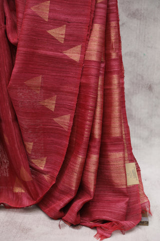 Magenta Raw Silk Saree - SRMRSS582