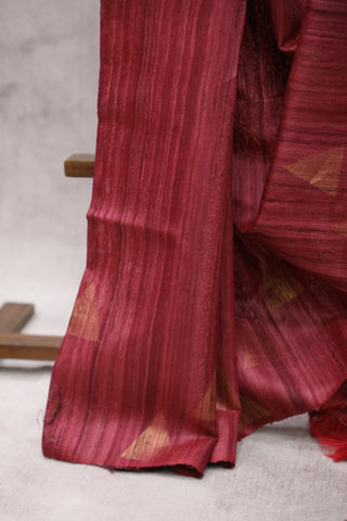 Magenta Raw Silk Saree - SRMRSS581