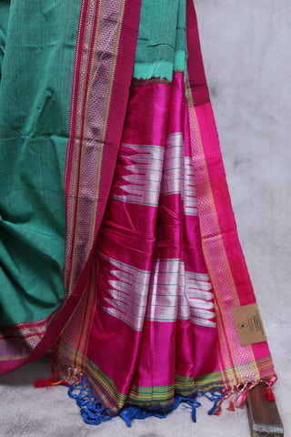 Green Cotton Ilkal Saree -SRGCIS346