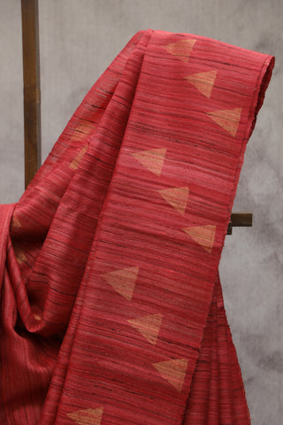 Pink Raw Silk Saree - SRPRSS580