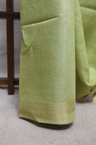 Pista Green Sequin Tussar Silk Saree - SRPGSTSS671