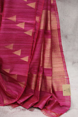 Pink Raw Silk Saree - SRPRSS583