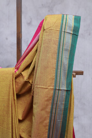 Yellow Cotton Ilkal Saree -SRYCIS344