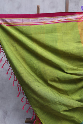 Yellow Cotton Ilkal Saree -SRYCIS344