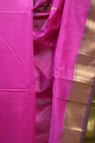 Magenta Silk Maheshwari Saree -SRMSMS205