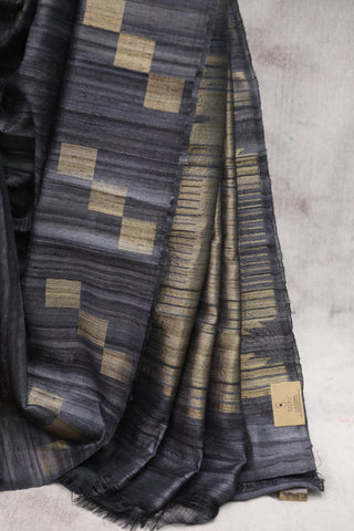 Grey Raw Silk Saree - SRGRSS567