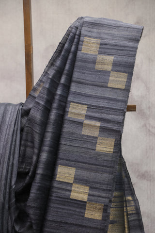 Grey Raw Silk Saree - SRGRSS567