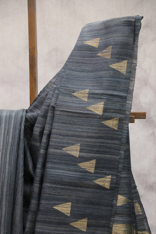 Grey Raw Silk Saree - SRGRSS555