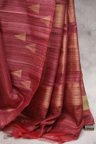 Magenta Raw Silk Saree - SRMRSS594