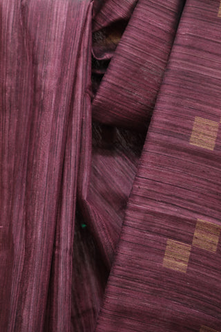 Wine Raw Silk Saree - SRWRSS588