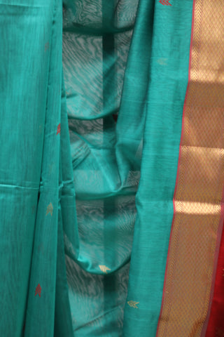 Green Silk Maheshwari Saree - SRGSMS242