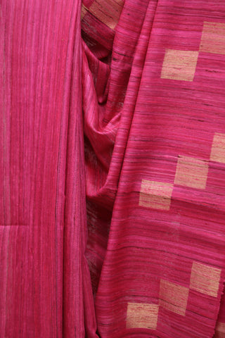 Rose Pink Raw Silk Saree - SRRPRSS593