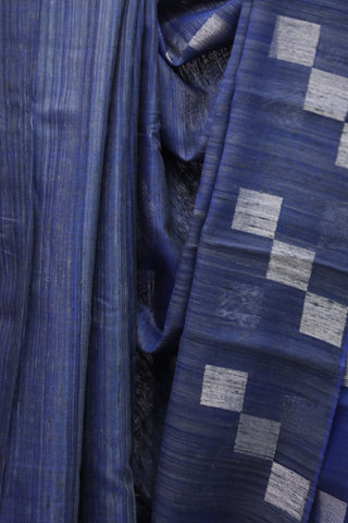 Blue Raw Silk Saree - SRBRSS592