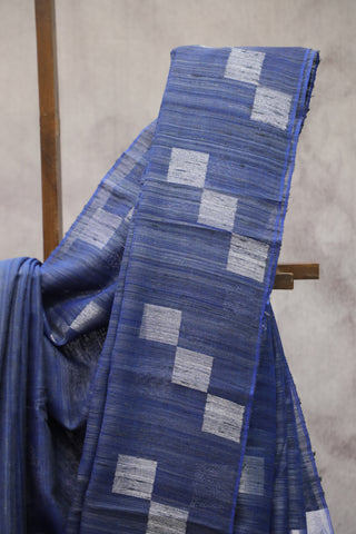 Blue Raw Silk Saree - SRBRSS592