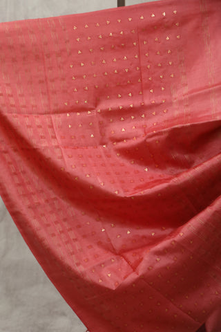 Pink Sequin Tussar Silk Saree - SRPSTSS1011