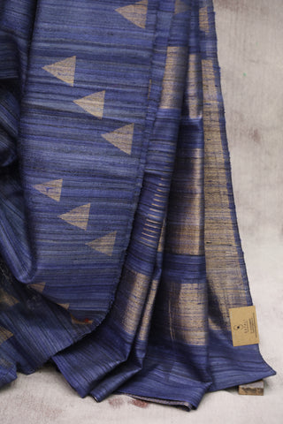 Blue Raw Silk Saree - SRBRSS584