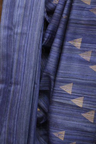 Blue Raw Silk Saree - SRBRSS584