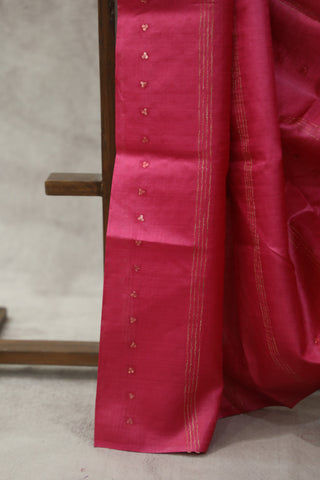 Pink Sequin Tussar Silk Saree - SRPSTSS1007