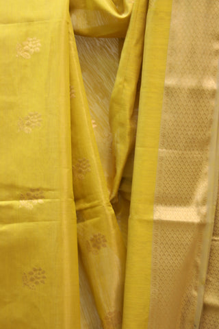 Mustard Yellow Maheshwari Tissue Silk Saree - SRMYMTSS218