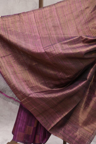 Dark Magenta Raw Silk Saree - SRDMRSS566