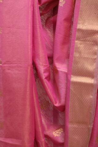 Pink Maheshwari Tissue Silk Saree - SRPMTSS215