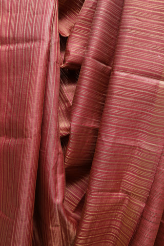 Rose Pink Tissue Tussar Silk Saree-SRRPTTSS111