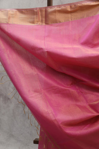 Pink Maheshwari Tissue Silk Saree - SRPMTSS215