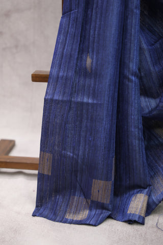 Blue Raw Silk Saree - SRBRSS573