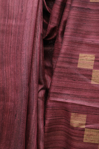 Dark Peach Raw Silk Saree - SRDPRSS571