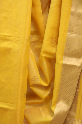 Yellow Maheshwari Tissue Silk Saree - SRYMTSS217