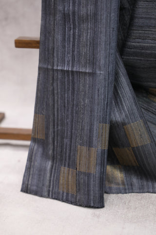 Grey Raw Silk Saree - SRGRSS569