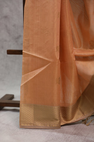 Carrot Maheshwari Tissue Silk Saree - SRCMTSS211