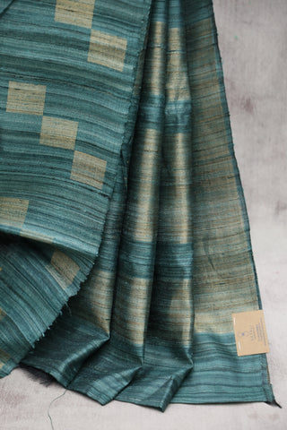 Green Raw Silk Saree - SRGRSS572