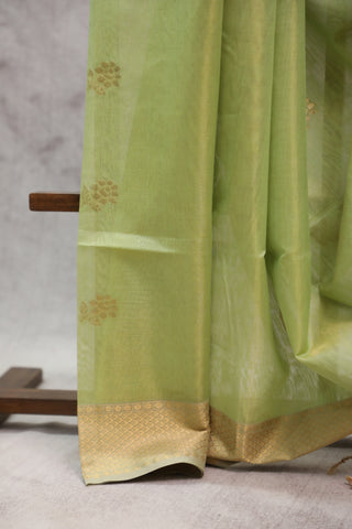 Pastel Green Maheshwari Tissue Silk Saree - SRPGMTSS210