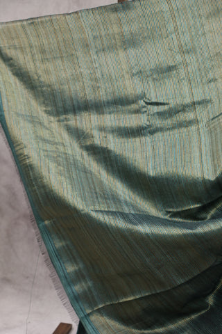 Green Raw Silk Saree - SRGRSS572