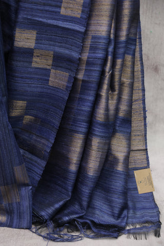 Blue Raw Silk Saree - SRBRSS570