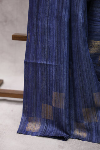 Blue Raw Silk Saree - SRBRSS570