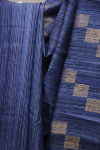 Blue Raw Silk Saree - SRBRSS570